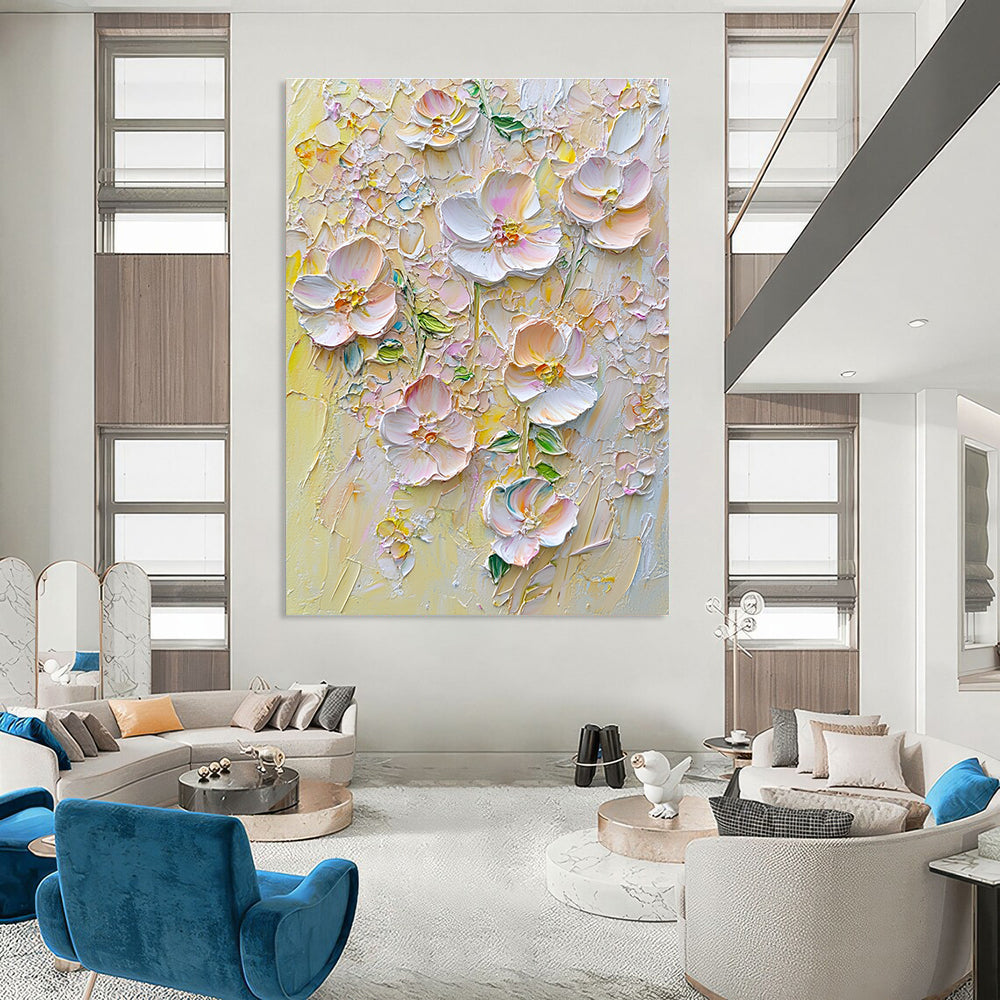 Impasto Flowers Abstract Painting with Vivid Colors GAB0005