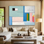 Soft Geometric Abstract in Pastel Colors ABS084