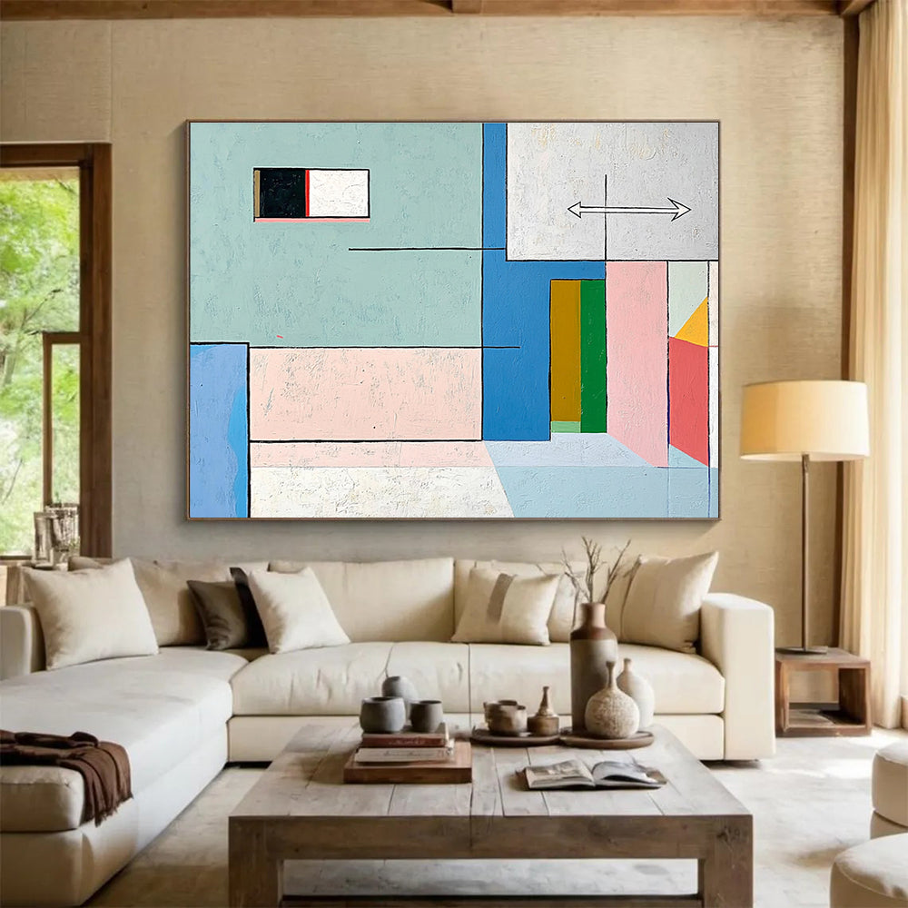 Soft Geometric Abstract in Pastel Colors ABS084