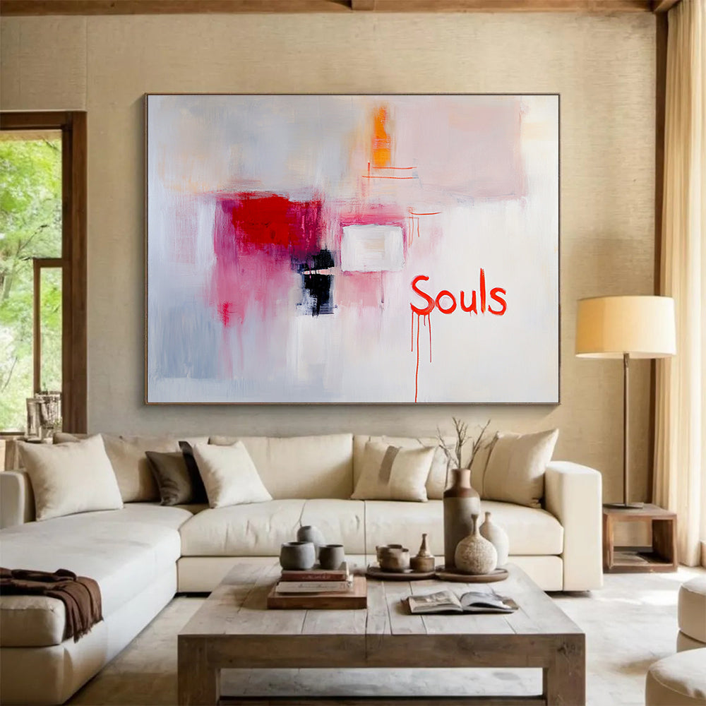 “Souls” Abstract Painting with Emotional Depth ABS298