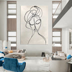 Line - Drawn Woman Elegant Minimalist Abstract Portrait GAB0346
