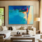 Colorful Coastal Abstract Painting with Vibrant Seascapes WINK400