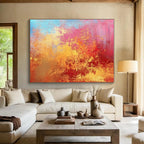 Fiery Abstract Colors Painting with Passionate Intensity WINK332
