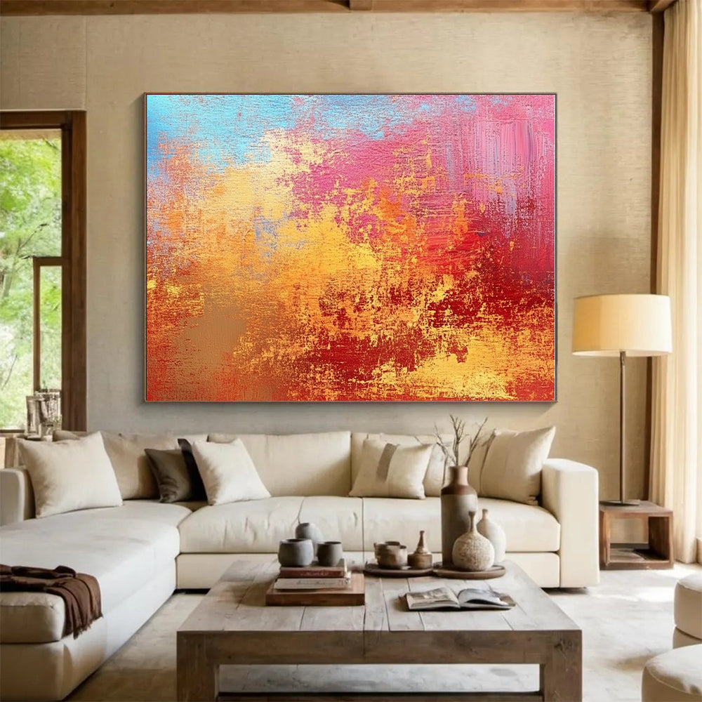 Fiery Abstract Colors Painting with Passionate Intensity WINK332