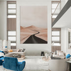 Desert Road Landscape Minimalist Scenic Abstract Painting GAB0231