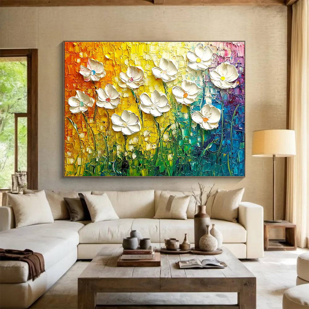 3D Flower Abstract Painting with Textured Realism ABS430