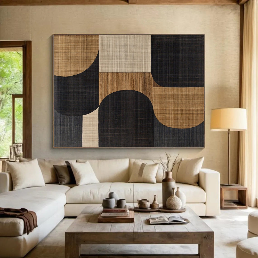 Mixed - Shape Abstract Painting with Neutral Tones WINK841