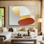 Color - Block Abstract Painting with Metallic Accents WINK874