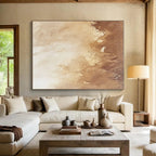 Brown Watercolor Wash Abstract Painting with Subtle Warmth WINK004