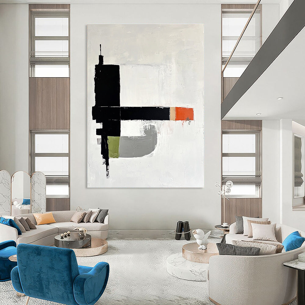 Geometric Color Block Abstract Painting for Architectural - Styled Studios GAB1049