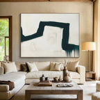 Black - White Drip Abstract Painting for Edgy Galleries YHT115