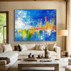 Colorful Cityscape Reflection Abstract Painting ABS189