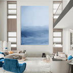 Gradient Blue Abstract Sea - Serene Coastal Abstract Art GAB0476