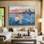 Venice Sunset Abstract Painting for Italian Restaurant Main Halls YHT460