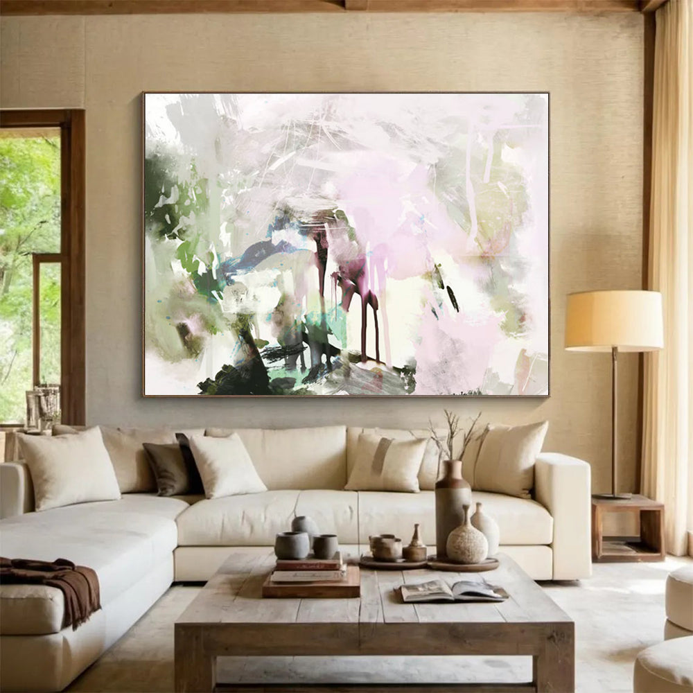 Repeated Soft Color Abstract Painting for Soothing Spas YHT119