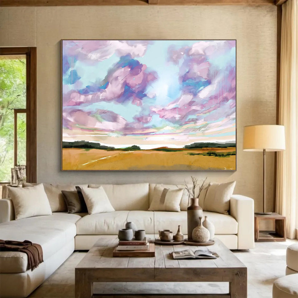 Dreamy Sky Abstract Painting for Bohemian Homes YHT149