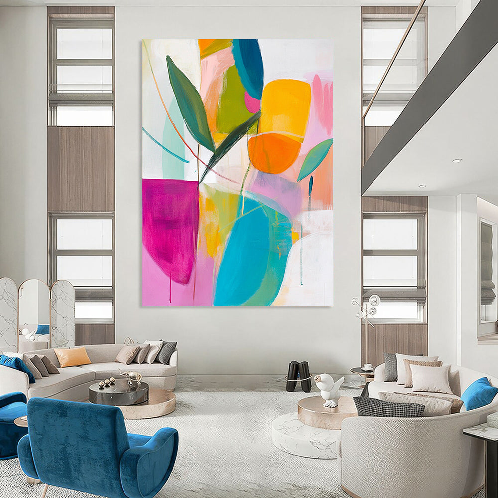 Colorful Abstract Shapes Vibrant Abstract Painting GAB0338