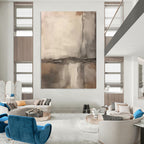 Neutral Toned Textured Abstract Painting for Timeless Interiors HENG443