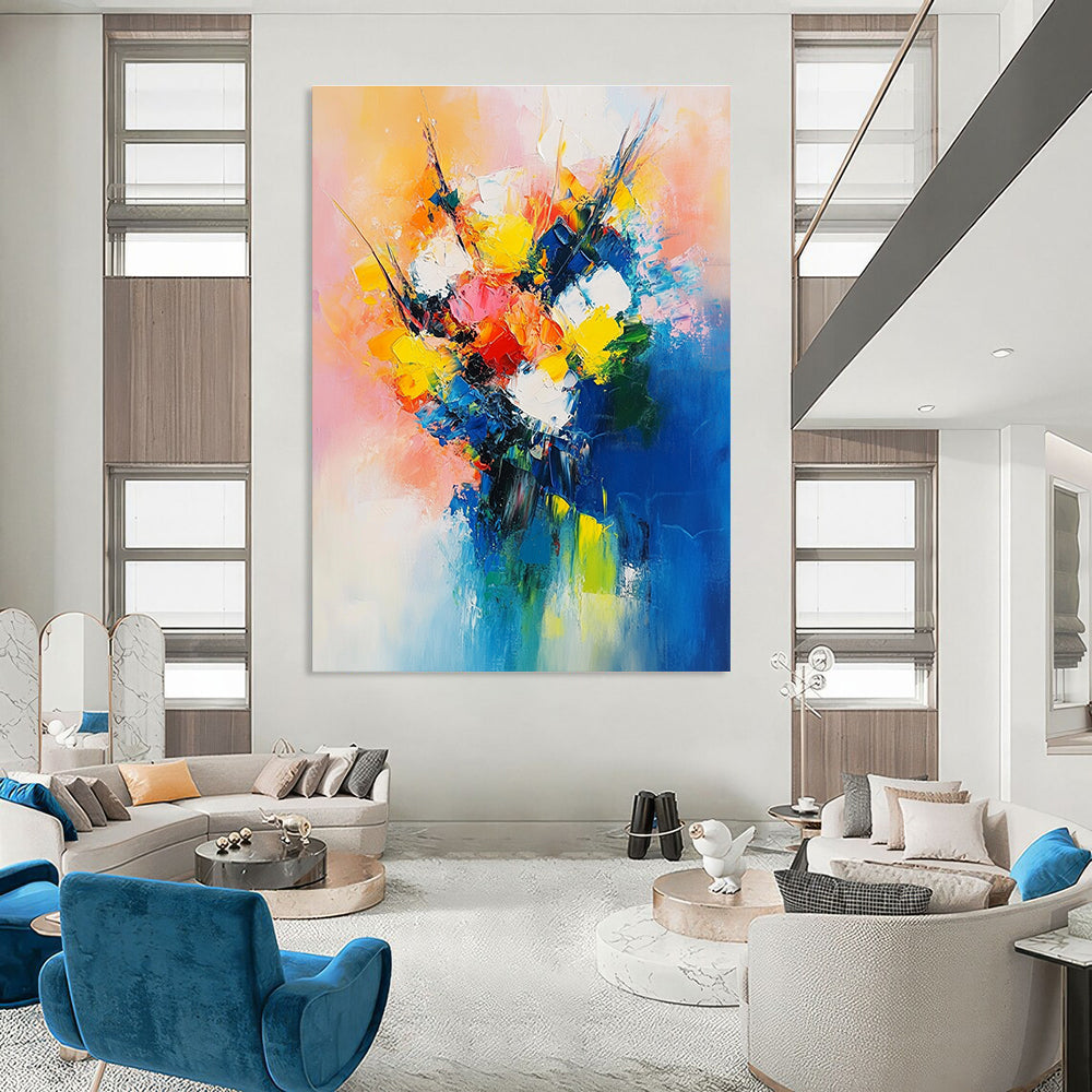 Colorful Abstract Bouquet Painting for Lively Spaces GAB0719