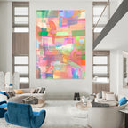 Pastel Color Block Abstract Painting for Whimsical - Styled Studios GAB1042