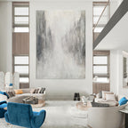 Monochrome Misty Path Abstract Painting for Mysterious Interiors GAB0738