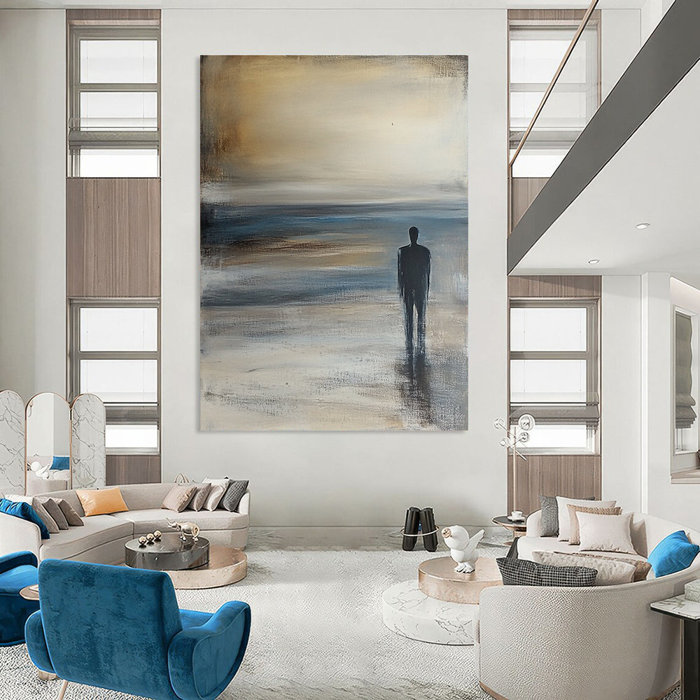 Solitary Figure Abstract Painting for Thoughtful - Styled Studies GAB1065