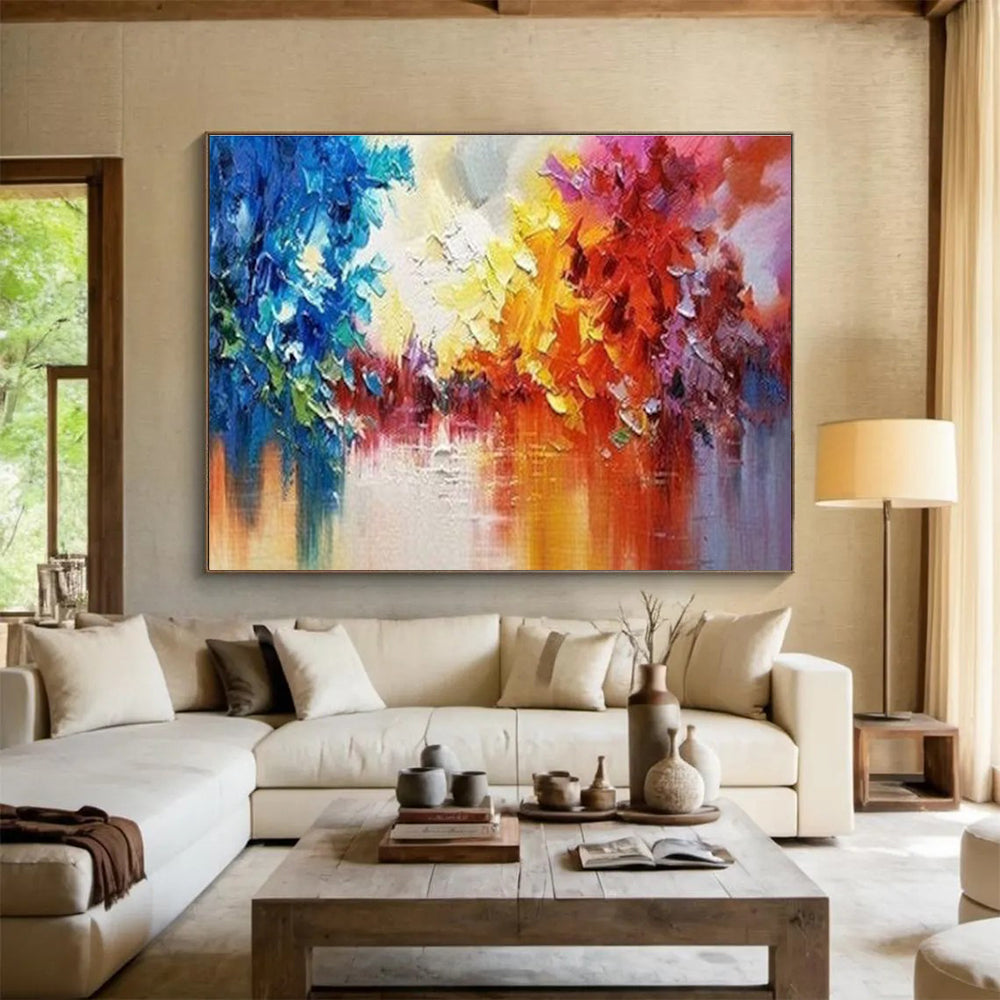 Colorful Tree Abstract Painting for Artistic Studios YHT186