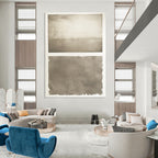 Monochrome Watercolor Subtle Abstract Painting for Serene Spaces GAB1502