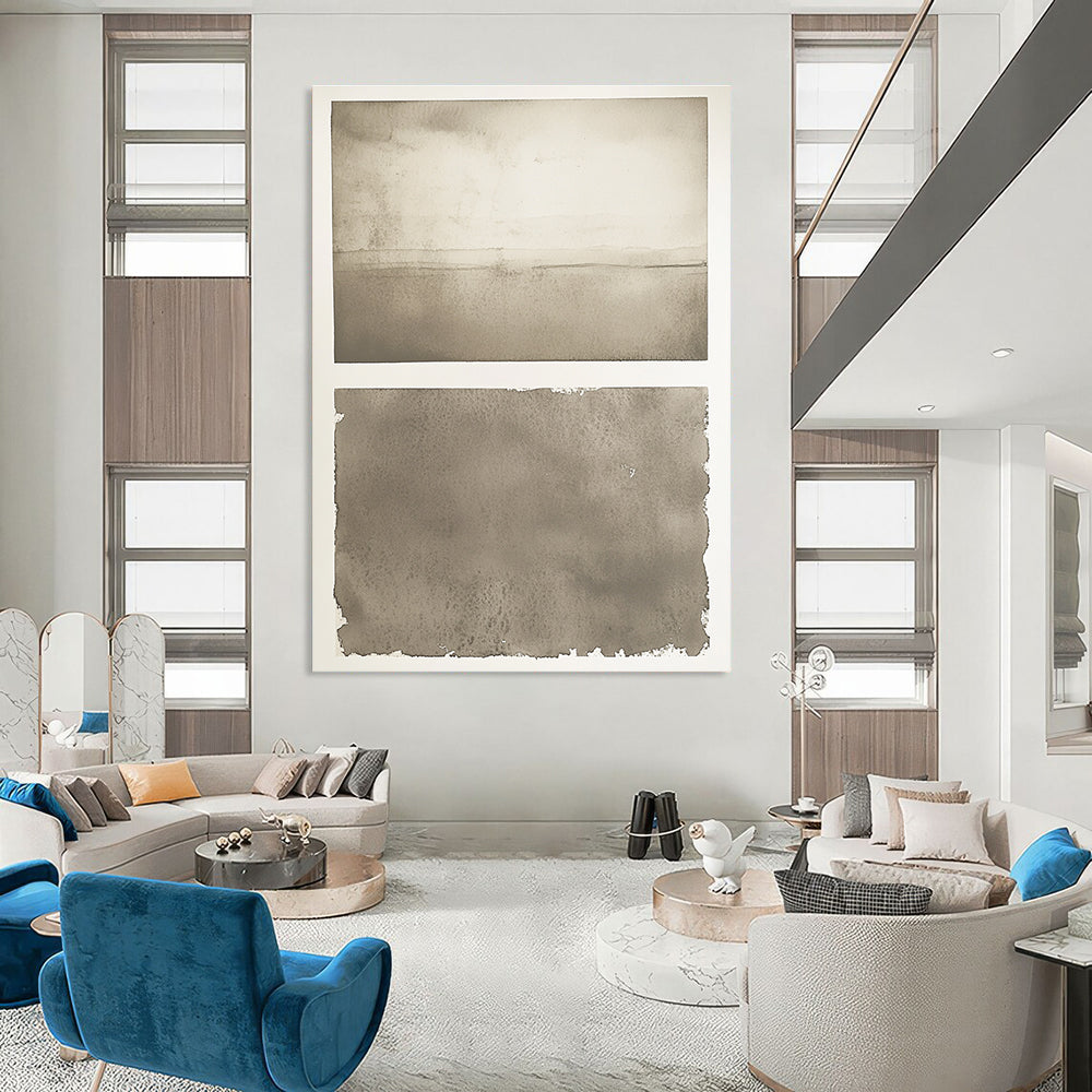 Monochrome Watercolor Subtle Abstract Painting for Serene Spaces GAB1502