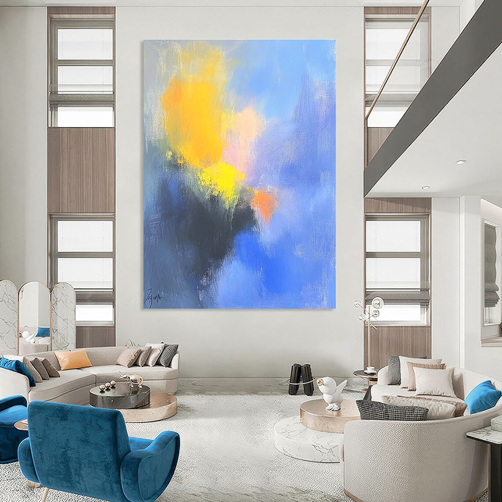 Soft Color Abstract Painting for Relaxing Nurseries GAB0758