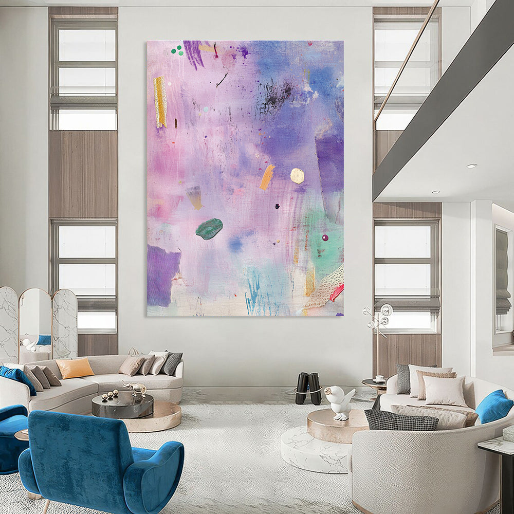 Purple and Pink Abstract Dreamy Abstract Painting GAB0366