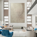 Textured Beige Canvas Minimalist Abstract Painting GAB0355