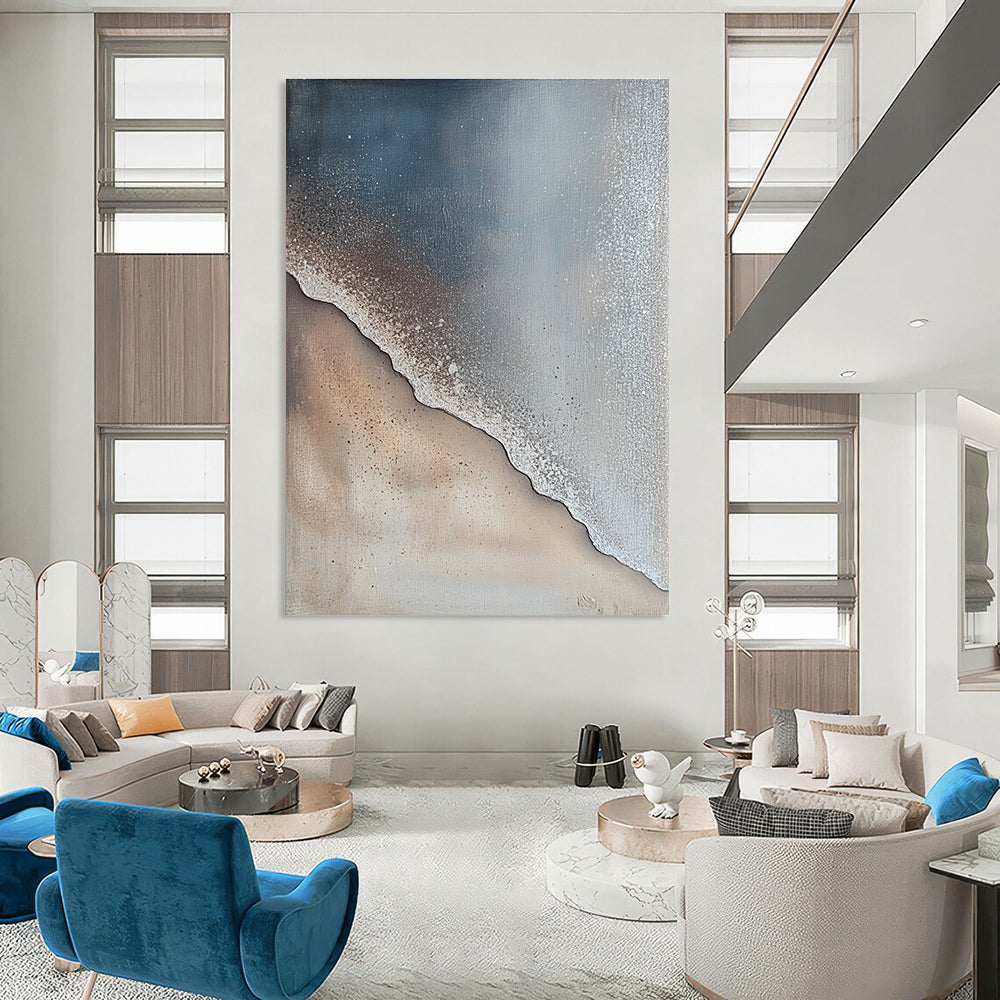 Textured Beach Abstract Painting for Coastal Homes GAB0723