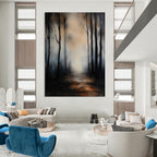 Misty Forest Path - Mysterious Landscape Abstract Art GAB0501