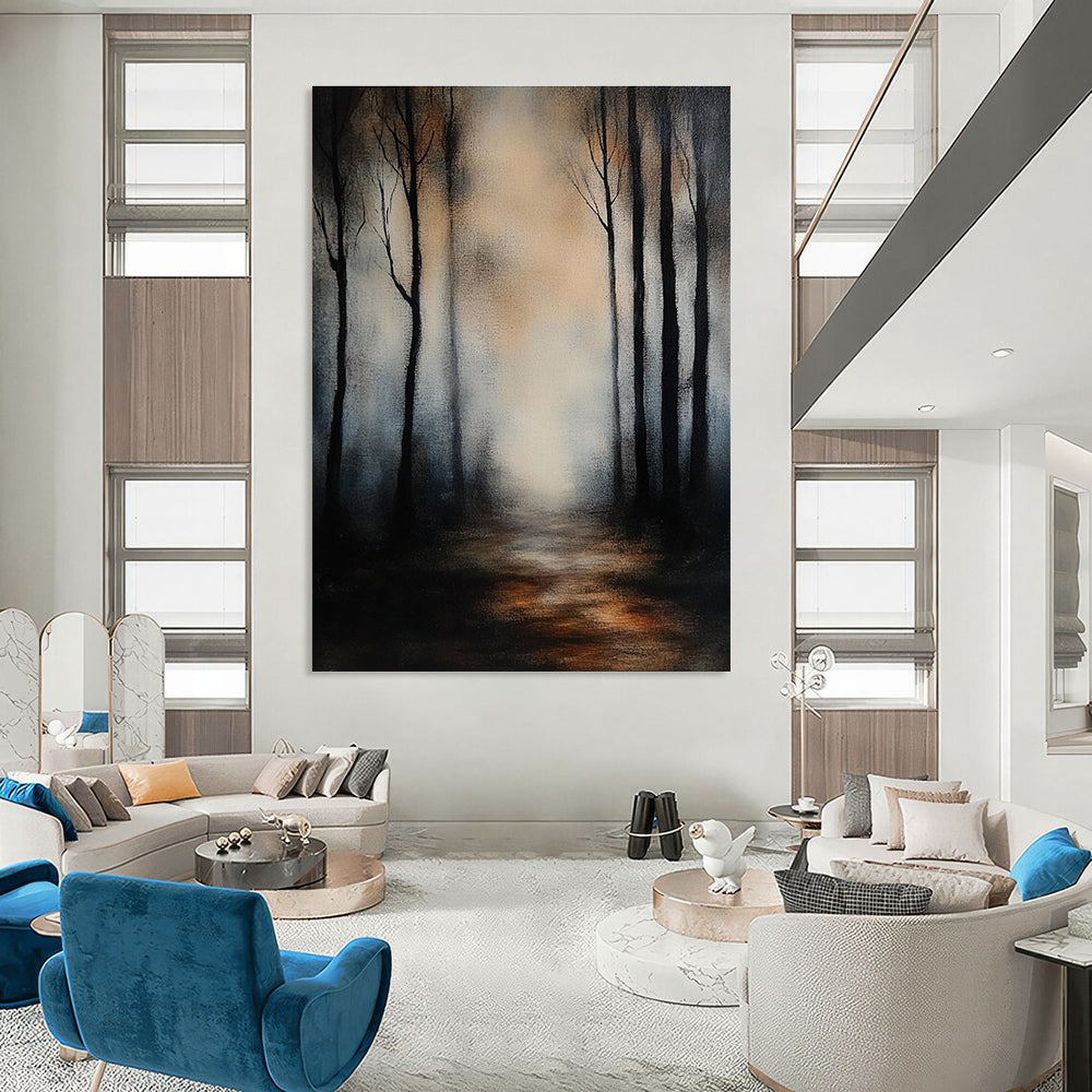 Misty Forest Path - Mysterious Landscape Abstract Art GAB0501
