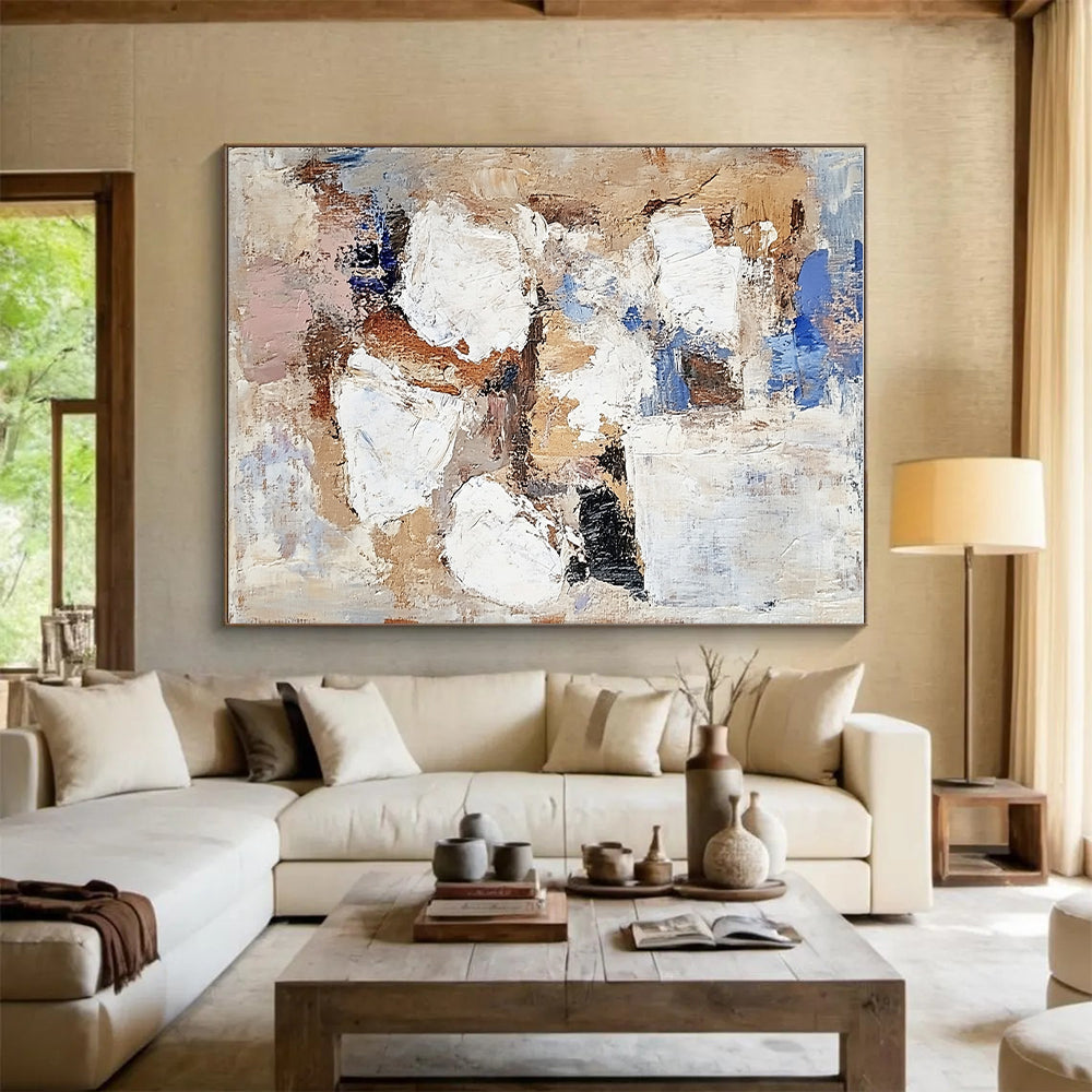 Earth Toned Abstract Painting with Organic Warmth WINK763