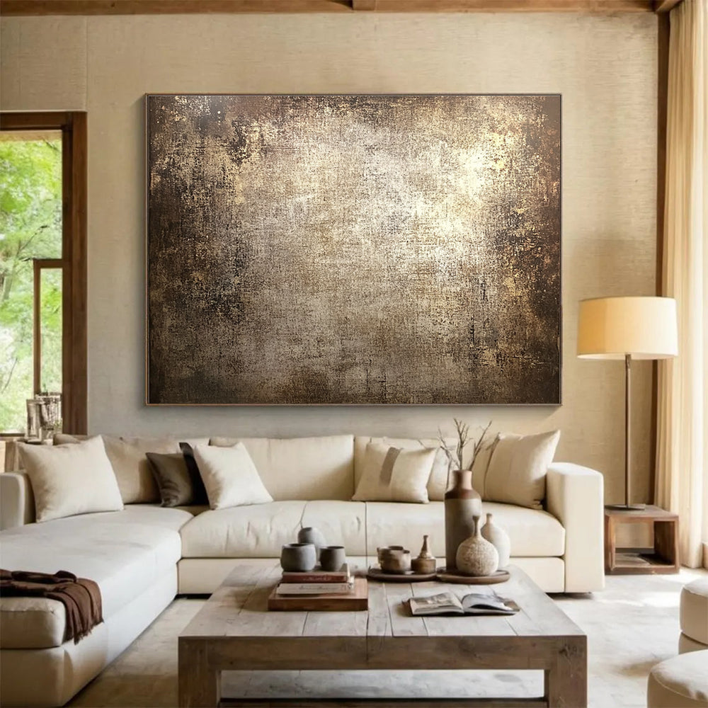 Bronze - Textured Abstract  Timeless Rustic Charm ABS072