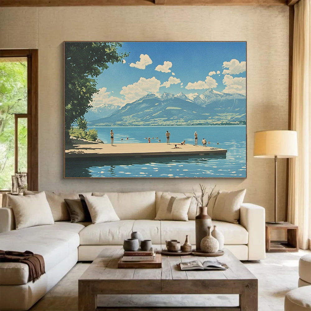 Lakeside Summer Scene  Serene Leisure ABS063