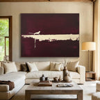 Silhouette on Purple Abstract Painting with a Mysterious Vibe ABS254