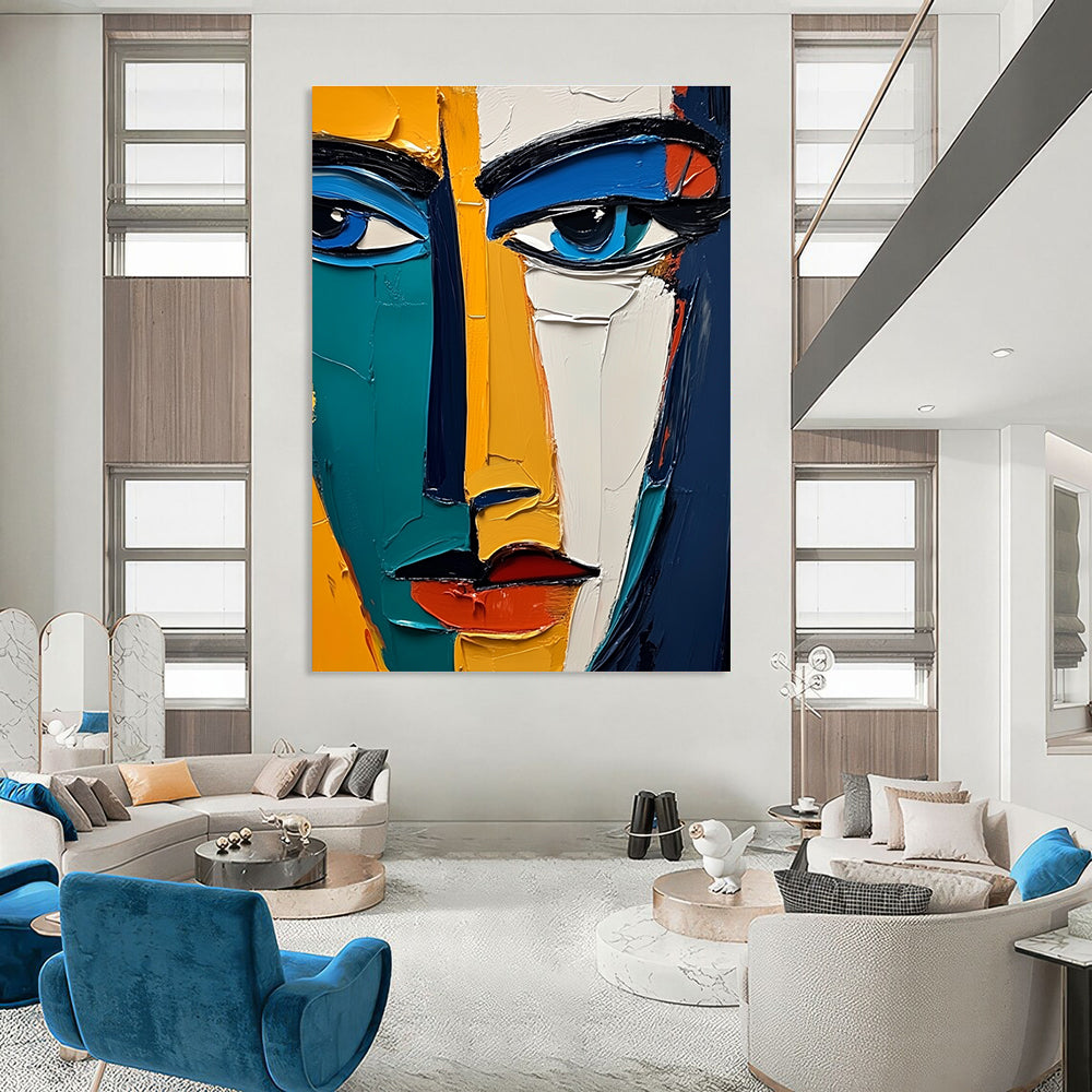 Colorful Portrait Abstract Painting for Art - Centric Hallways GAB1039
