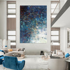 Expressive Splatter Abstract Composition Painting for Art - Centric Spaces HENG246