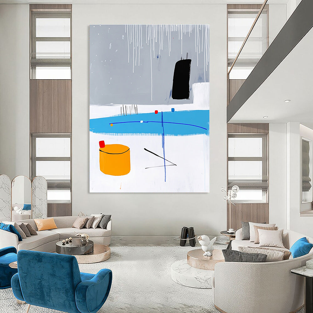 Colorful Abstract Shapes Abstract Painting for Creative Studio Lounges GAB1389