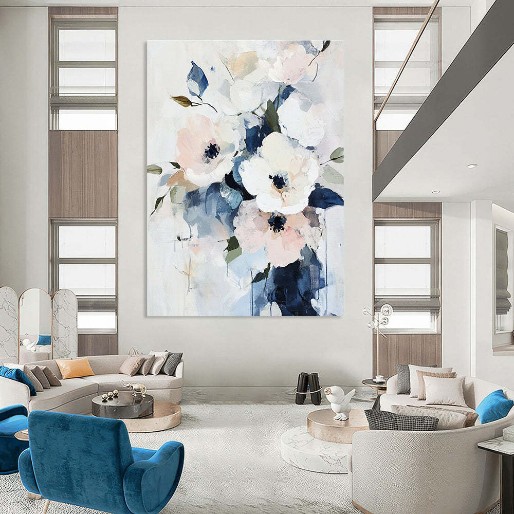 Soft Floral Abstract - Delicate Botanical Abstract Painting GAB0490