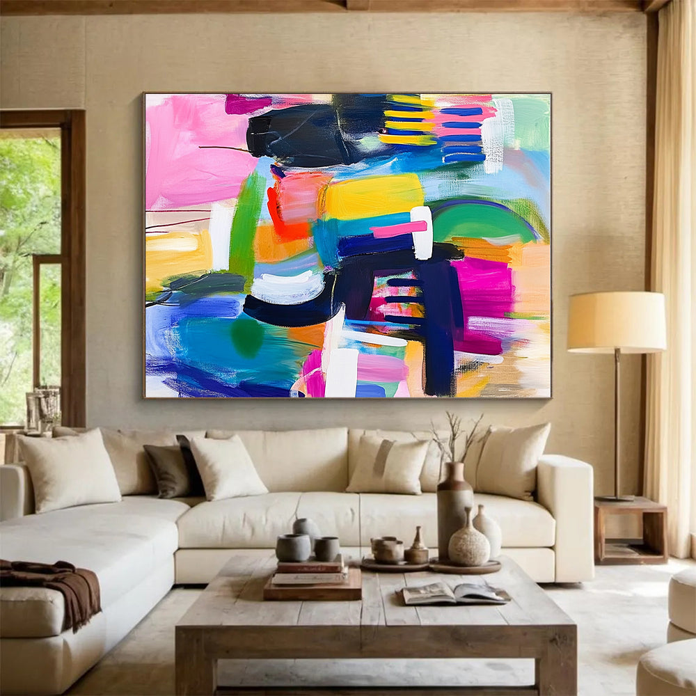 More Colorful Abstract Painting with Enhanced Vibrancy WINK577