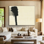 Black and White Mark Abstract Painting with Bold Minimalism WINK148