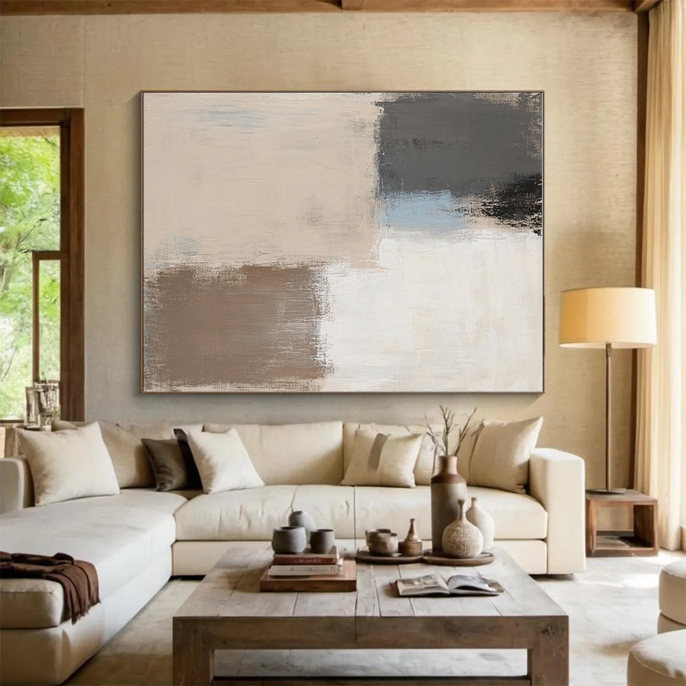Neutral Toned Abstract Painting with Subtle Depth WINK702
