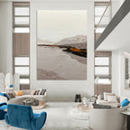 Minimalist Landscape Abstract Painting for Serene Bedrooms HENG401