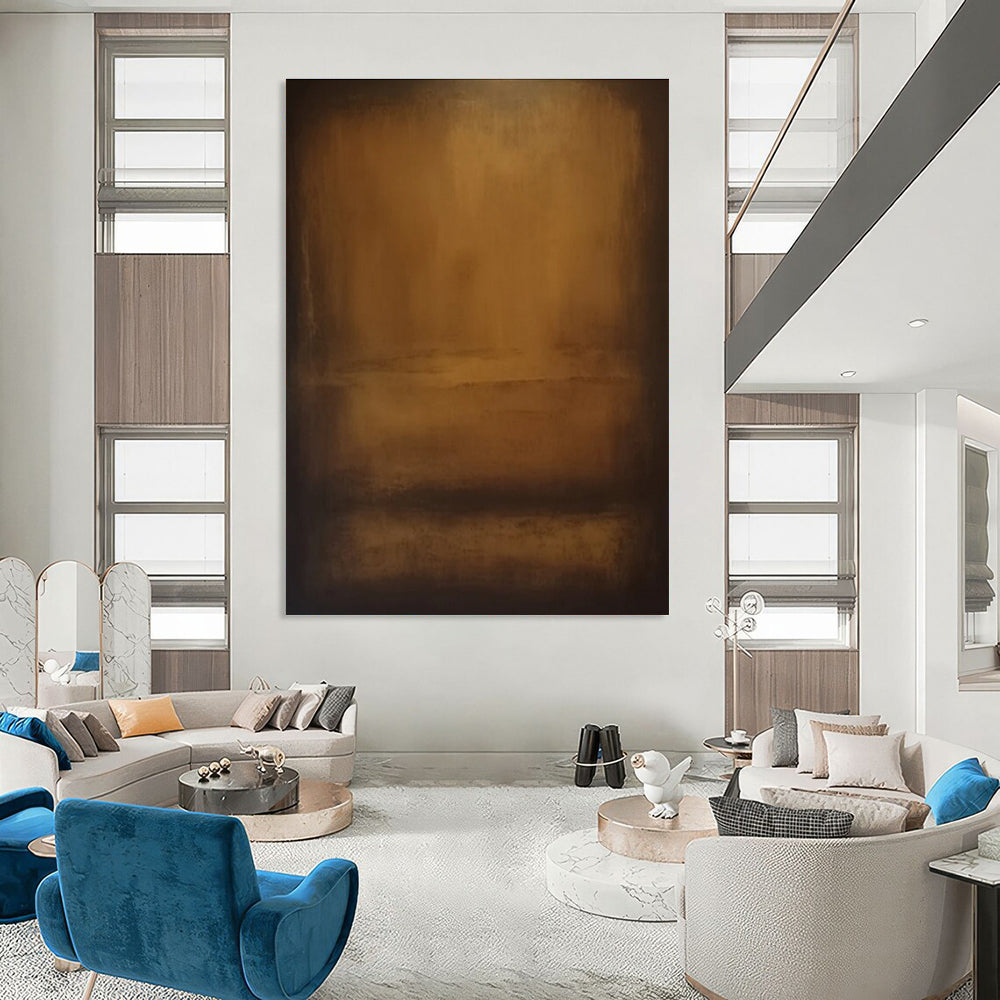 Monochrome Abstract Landscape Painting for Nature - Inspired Retreats HENG372
