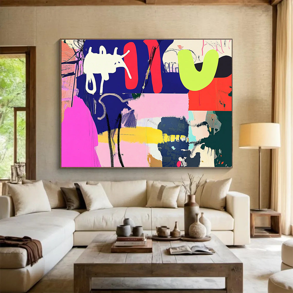 Bold Color Block Abstract  Playful Energy ABS047