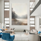 Misty River Scene Abstract Painting for Tranquil Spa Retreats GAB1277